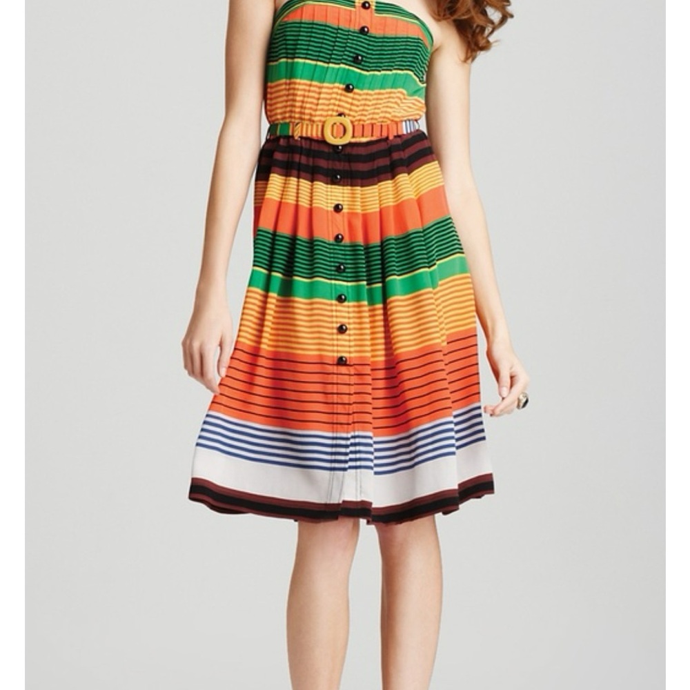 Plenty by Tracy Reese Multicolor Strapless Dress